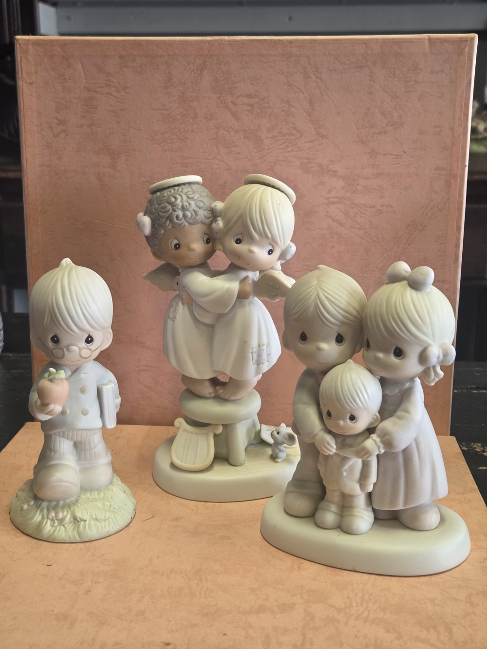 VIntage 1986-1993 Enesco Porcelain Bisque Figurine Set